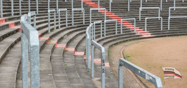 Stehränge im Hermann-Neuberger-Stadion (Foto: Hell)