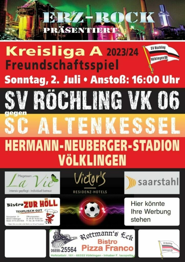 plakat SV Röchling Völklingen 06 Offizielle Webseite